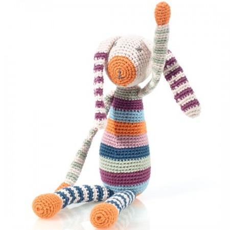 Kids handmade crochet rattle Easter Bunny gift