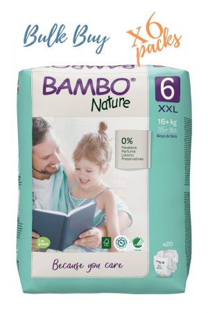 Bambo Nature Eco Nappies 16kgs+ Size 6- Bulk