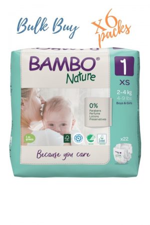 Bambo Nature Eco Nappies Newborn 2-4kgs- Size 1- Bulk