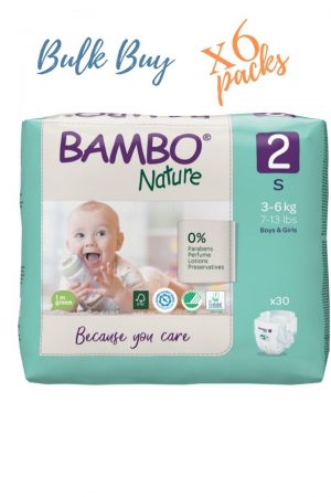 Bambo Nature Eco Nappies 3-6kgs- Size 2- Bulk