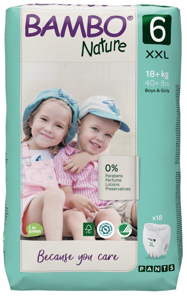 Bambo Nature Eco Nappy Pants 18kgs+ Size 6- Pack - Image 4