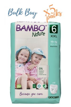 Bambo Nature Eco Nappy Pants 18kgs+ Size 6- Bulk
