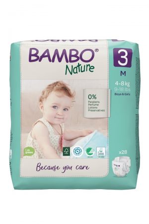 Bambo Nature Eco Nappies 4-8kgs- Size 3- Pack