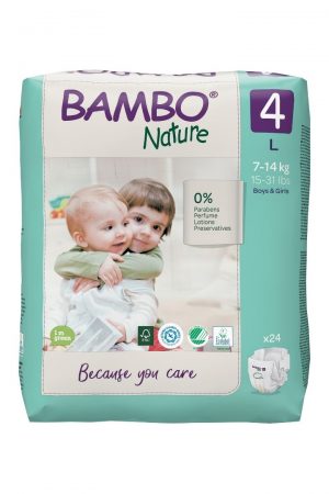Bambo Nature Eco Nappies 7-14kgs- Size 4- Pack
