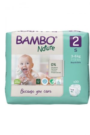 Bambo Nature Eco Nappies 3-6kgs- Size 2- Pack
