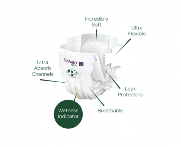Bambo Nature Eco Nappies 4-8kgs- Size 3- Bulk - Image 3
