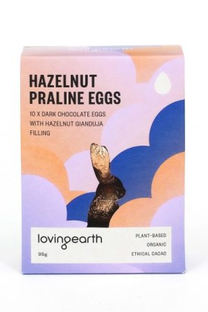 Loving earth hazelnut praline easter eggs
